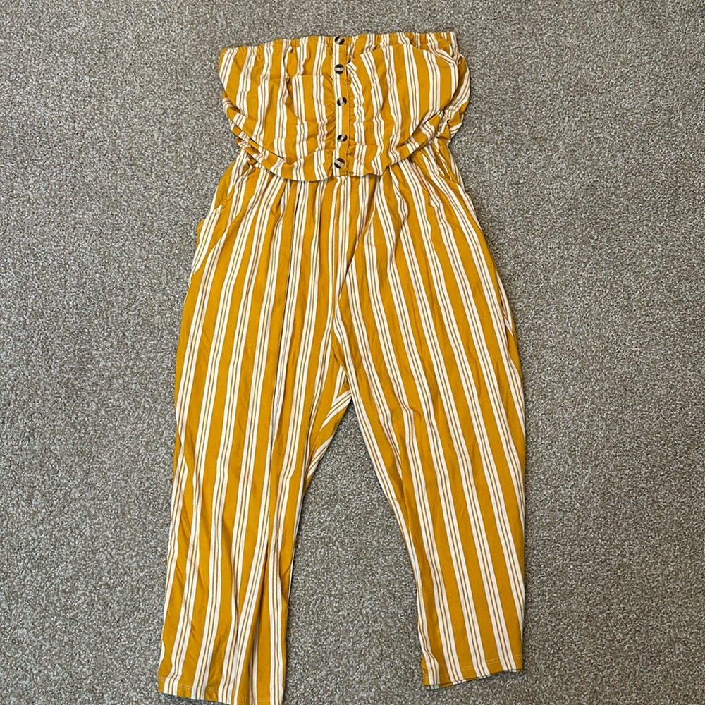 Mustard Yellow bandeau jumpsuit
